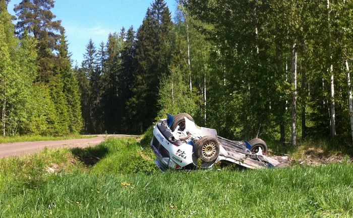 Mikko Pajunen Lapua ralli SM crash